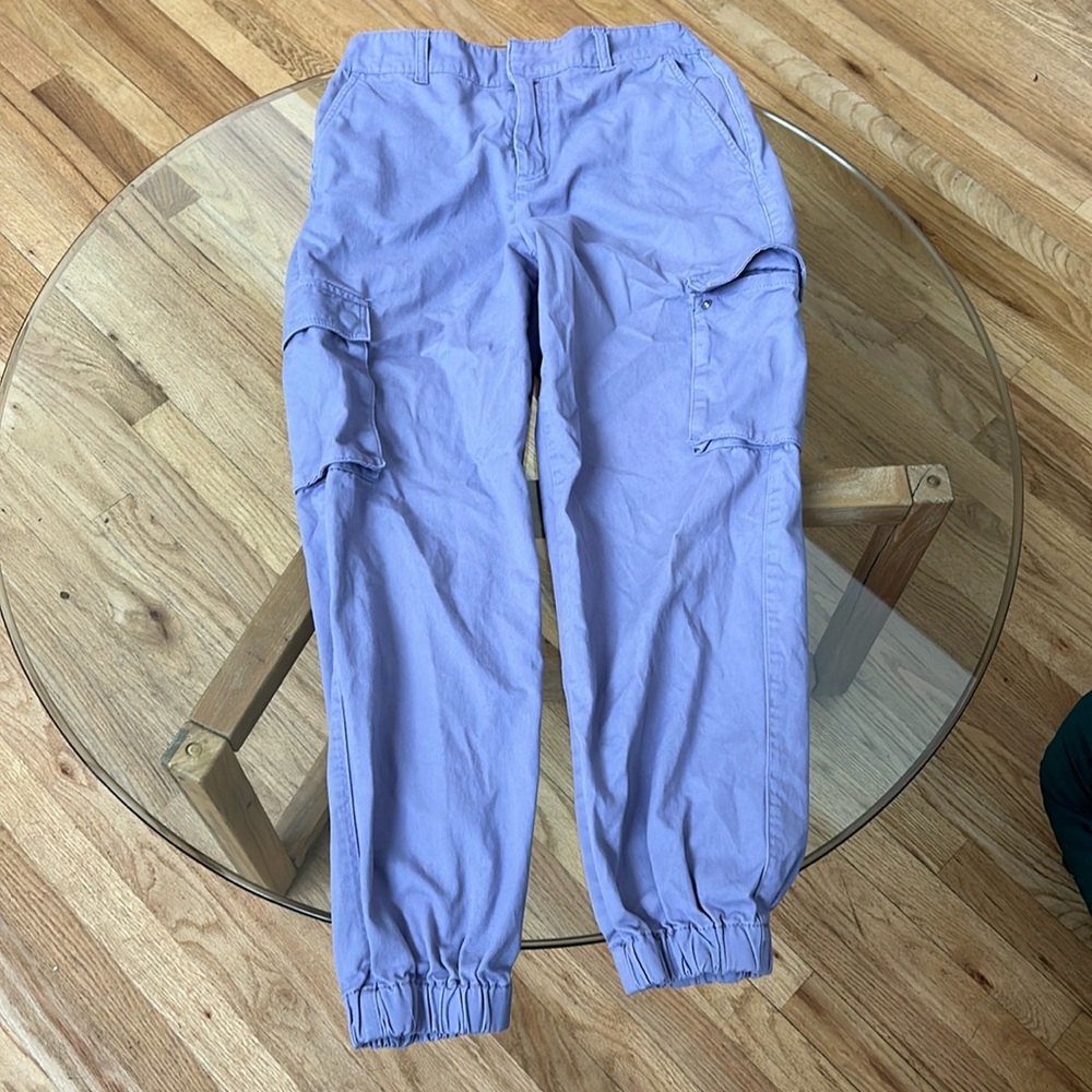 Forever 21 light purple cargo joggers